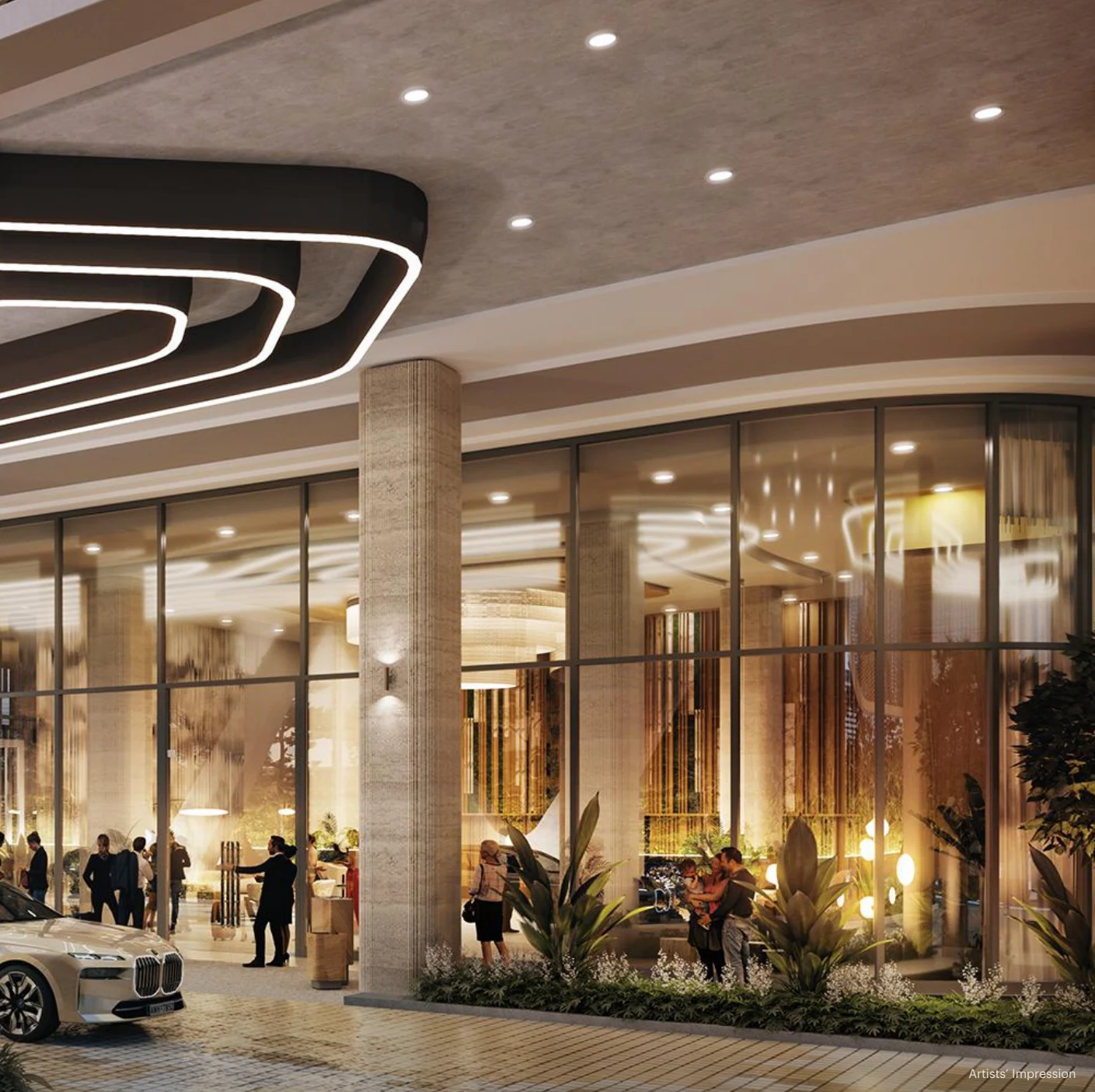 Westin arrival lobby illustration