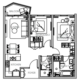 Representative Type C1 floor plan